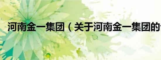 河南金一集团（关于河南金一集团的介绍）