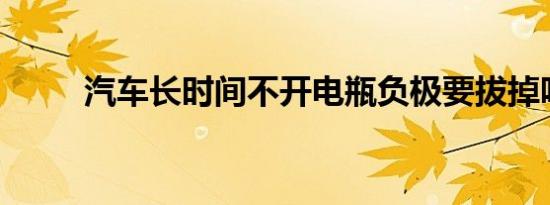 汽车长时间不开电瓶负极要拔掉吗