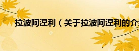 拉波阿涅利（关于拉波阿涅利的介绍）