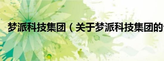 梦派科技集团（关于梦派科技集团的介绍）