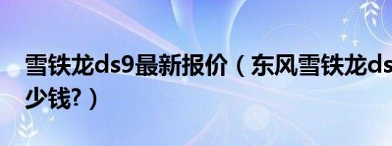 雪铁龙ds9最新报价（东风雪铁龙ds9报价多少钱?）