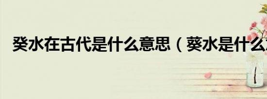 癸水在古代是什么意思（葵水是什么意思）