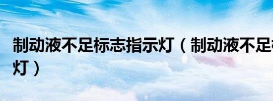 制动液不足标志指示灯（制动液不足标志指示灯）