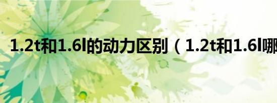 1.2t和1.6l的动力区别（1.2t和1.6l哪个好）