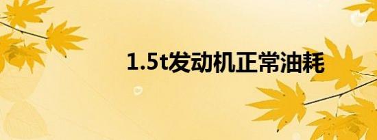 1.5t发动机正常油耗