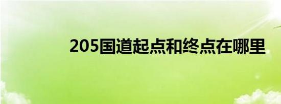 205国道起点和终点在哪里