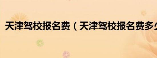 天津驾校报名费（天津驾校报名费多少钱?）