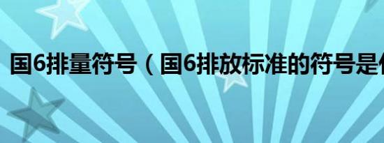 国6排量符号（国6排放标准的符号是什么?）