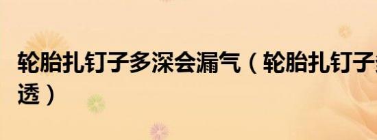 轮胎扎钉子多深会漏气（轮胎扎钉子多深才扎透）