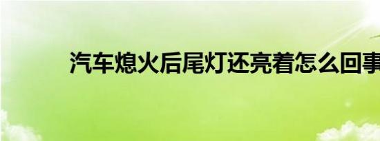 汽车熄火后尾灯还亮着怎么回事
