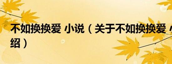 不如换换爱 小说（关于不如换换爱 小说的介绍）