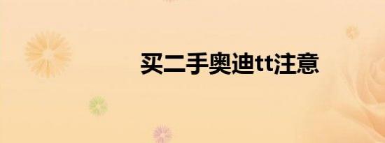买二手奥迪tt注意