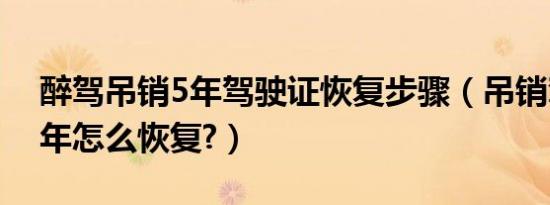 醉驾吊销5年驾驶证恢复步骤（吊销驾驶证5年怎么恢复?）