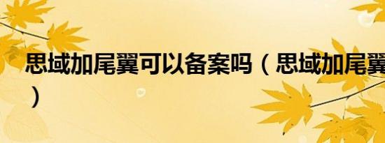 思域加尾翼可以备案吗（思域加尾翼合法吗?）