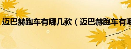 迈巴赫跑车有哪几款（迈巴赫跑车有哪几款）