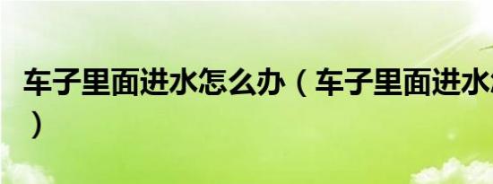 车子里面进水怎么办（车子里面进水怎么处理）