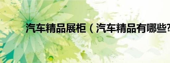 汽车精品展柜（汽车精品有哪些?）