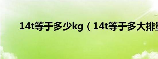 14t等于多少kg（14t等于多大排量）