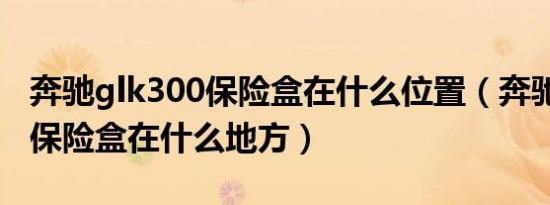 奔驰glk300保险盒在什么位置（奔驰glk300保险盒在什么地方）