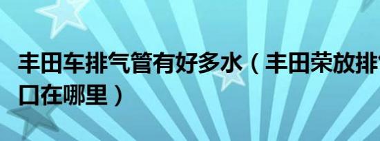 丰田车排气管有好多水（丰田荣放排气管漏水口在哪里）