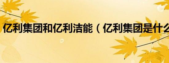 亿利集团和亿利洁能（亿利集团是什么公司）