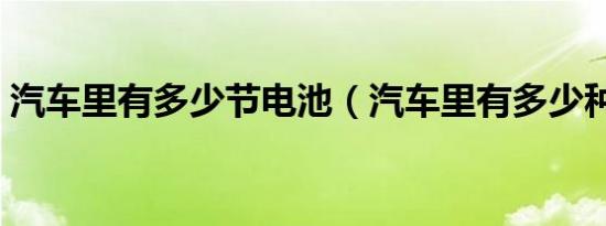 汽车里有多少节电池（汽车里有多少种液体）