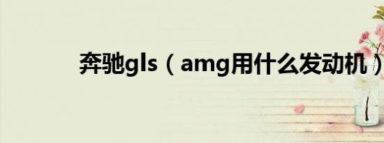 奔驰gls（amg用什么发动机）