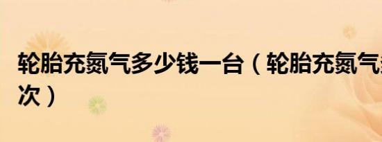 轮胎充氮气多少钱一台（轮胎充氮气多少钱一次）