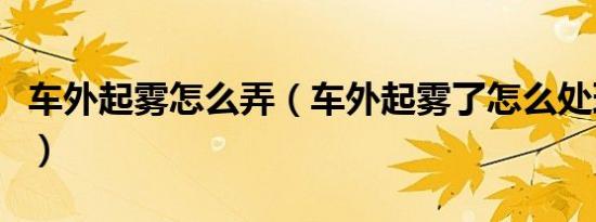 车外起雾怎么弄（车外起雾了怎么处理怎么按）