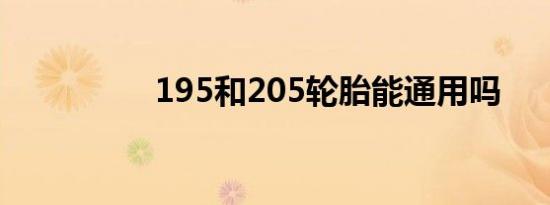 195和205轮胎能通用吗