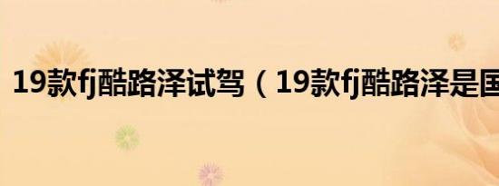 19款fj酷路泽试驾（19款fj酷路泽是国几的）