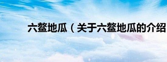 六鳌地瓜（关于六鳌地瓜的介绍）