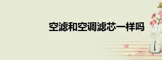 空滤和空调滤芯一样吗