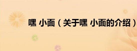 嘿 小面（关于嘿 小面的介绍）