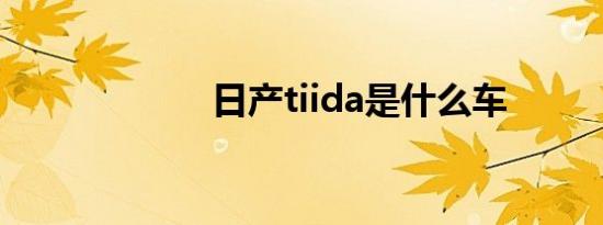 日产tiida是什么车