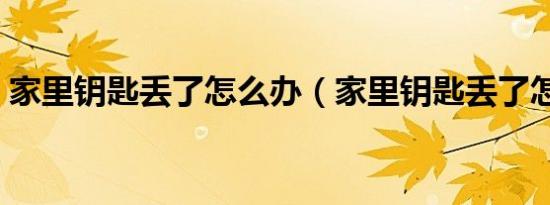 家里钥匙丢了怎么办（家里钥匙丢了怎么办）