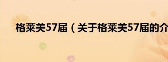 格莱美57届（关于格莱美57届的介绍）
