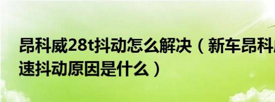 昂科威28t抖动怎么解决（新车昂科威28t怠速抖动原因是什么）