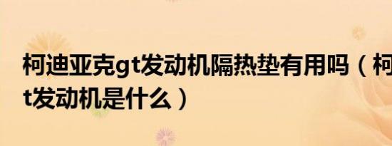 柯迪亚克gt发动机隔热垫有用吗（柯迪亚克gt发动机是什么）