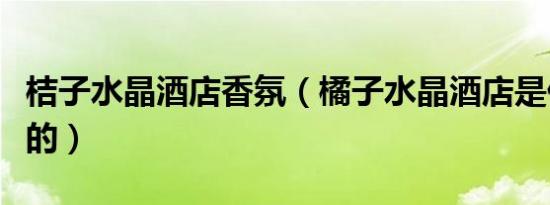 桔子水晶酒店香氛（橘子水晶酒店是什么星级的）