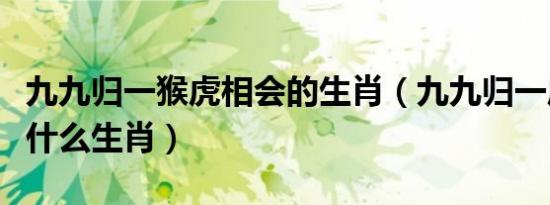 九九归一猴虎相会的生肖（九九归一虎猴会是什么生肖）