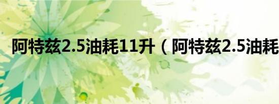 阿特兹2.5油耗11升（阿特兹2.5油耗多大）