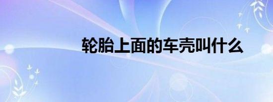 轮胎上面的车壳叫什么