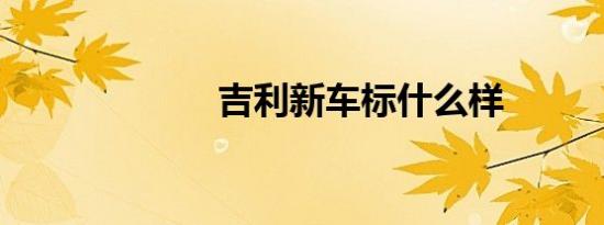 吉利新车标什么样