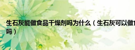 生石灰能做食品干燥剂吗为什么（生石灰可以做食品干燥剂吗）