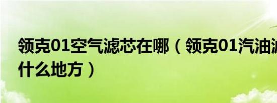 领克01空气滤芯在哪（领克01汽油滤清器在什么地方）