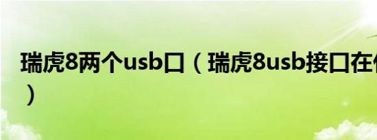 瑞虎8两个usb口（瑞虎8usb接口在什么地方）