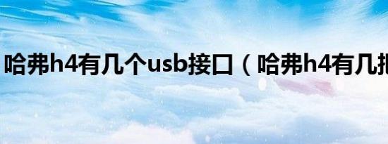 哈弗h4有几个usb接口（哈弗h4有几把钥匙）