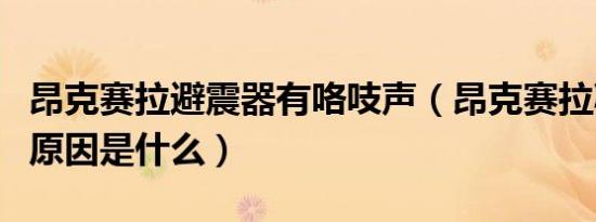 昂克赛拉避震器有咯吱声（昂克赛拉减震异响原因是什么）