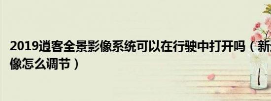 2019逍客全景影像系统可以在行驶中打开吗（新逍客全景影像怎么调节）